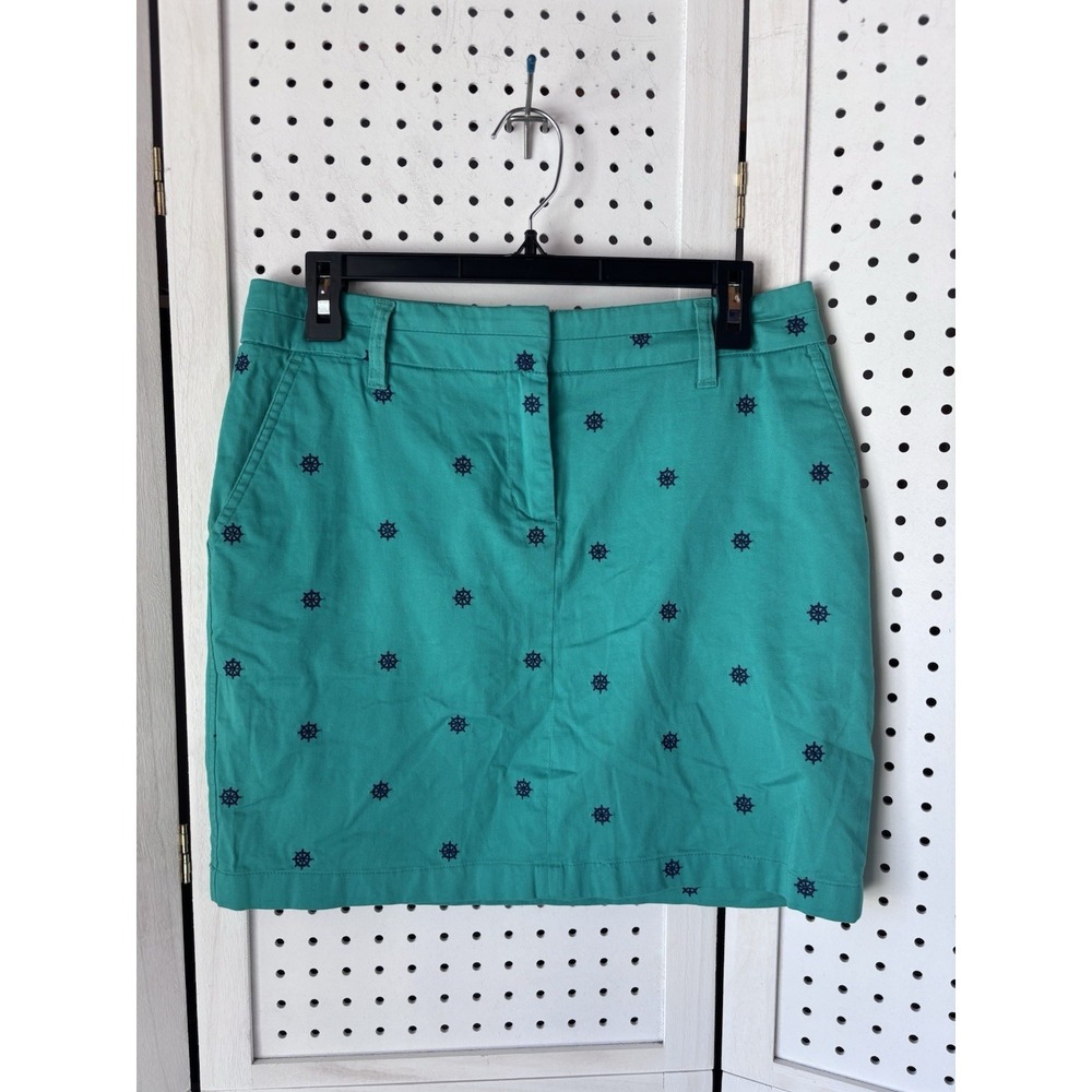 British Khaki Women's 4‎ Green Navy Skirt Nautical Wheel Cottagecore Preppy